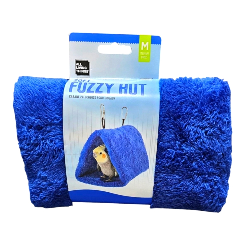 Blue Fuzzy Hut for Birds
